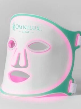 Omnilux Clear LED Mask — White with Mint Green Trim (Pink Light Therapy)